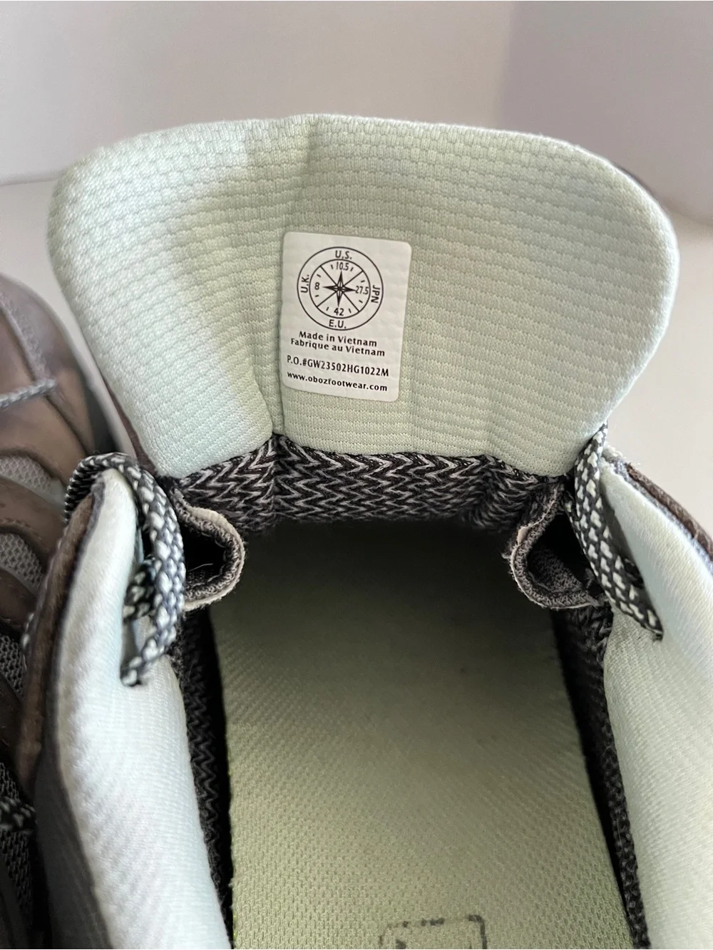 Oboz Sawtooth X Low Waterproof Hiking B-Dry Shoes Women's Size 10.5 Hazy Gray